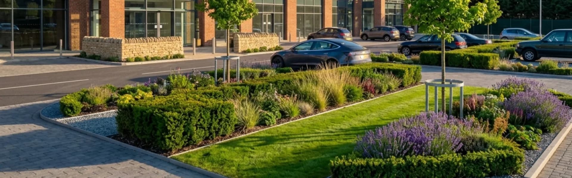 Maintained commercial grounds representative of work across London